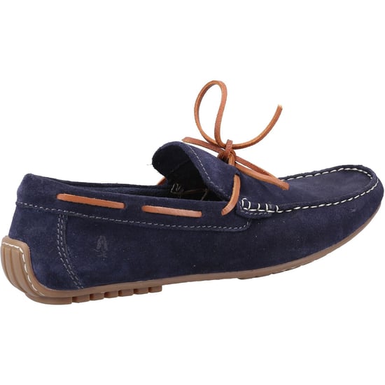 Hush Puppies Reuben Suede Men's Navy Boat Shoes - Image 2