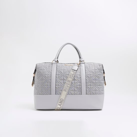 River Island Womens Duffel Bag Holdall Grey Weekender