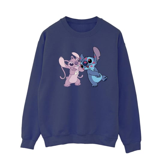 Disney Womens/Ladies Lilo & Stitch Kisses Sweatshirt (Navy Blue) - Image 1