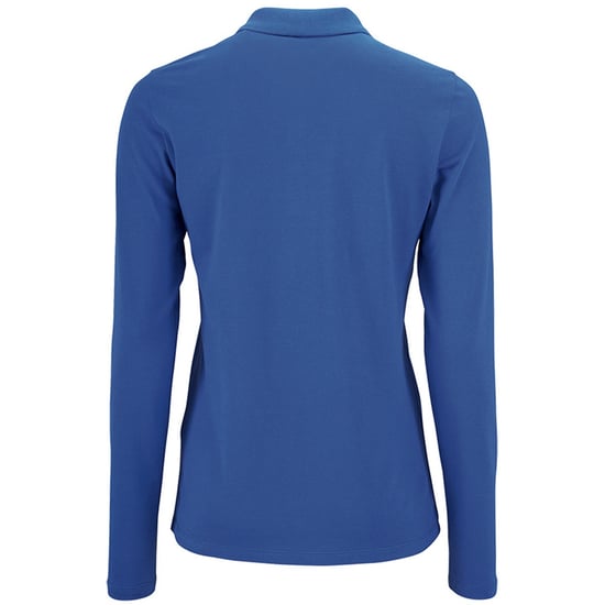 SOLS Dames/dames Perfecte Lange Mouw Pique Polo Shirt (Koningsblauw) - Image 2