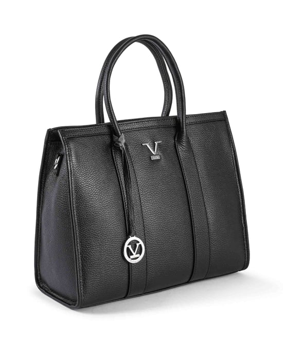 V Italia Womens Handbag CA1030 Dollaro Nero - Image 3