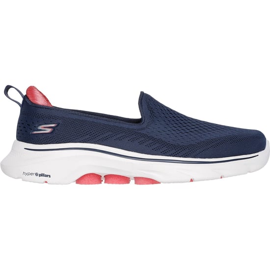 Skechers GO WALK 7 - Vina Textile Dames Navy/Coral Trainers - Image 5