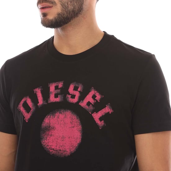 Men's Diesel T-Diegor 9-F T-Shirt in Black - Image 3
