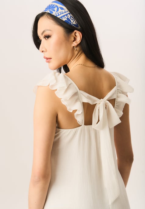 Ruffle Short Sleeve Maxi Dress
