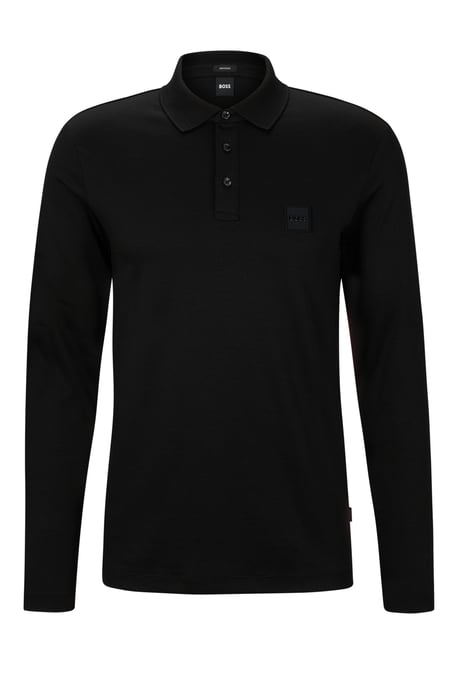 Boss Pado 08 Long Sleeved Polo Shirt Black