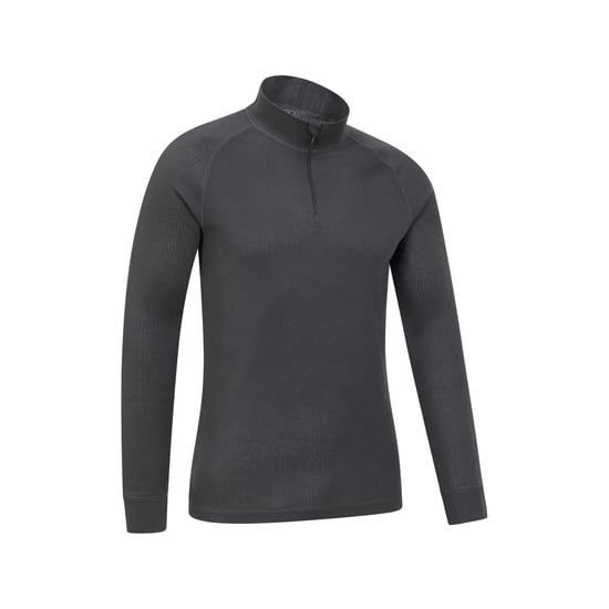 Mountain Warehouse Mens Talus Zip Neck Long-Sleeved Thermal Top (Grey)