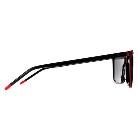 Hugo by Hugo Boss Square Mens Black Red Gold Grey Sunglasses - Image 4