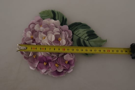 Dolce & Gabbana Lila Blommig Guldton Messing Brosch för Kvinnor - Image 6