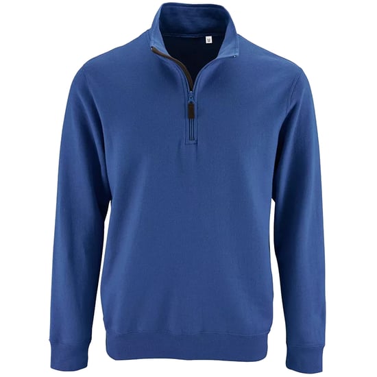 SOLS Mens Stan Contrast Zip Neck Sweatshirt (Royal Blue) - Image 1