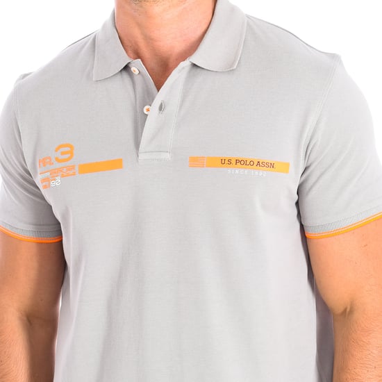 NTRE Short Sleeve Polo with contrast lapel collar 64122 man