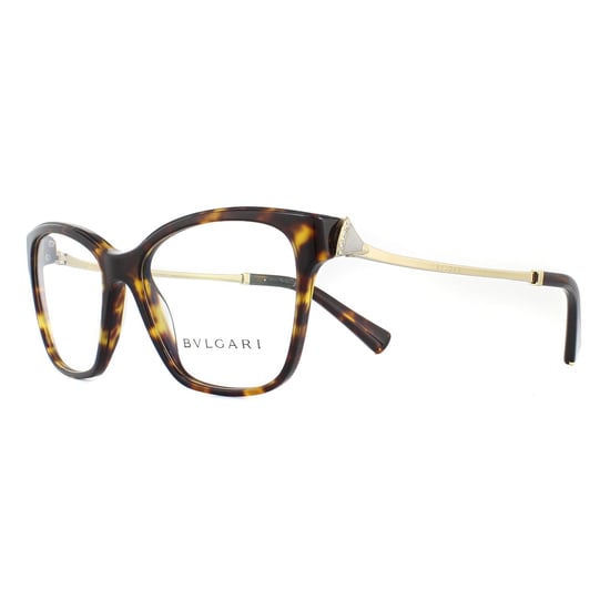 Bvlgari Square Dark Havana Womens  Glasses Frames