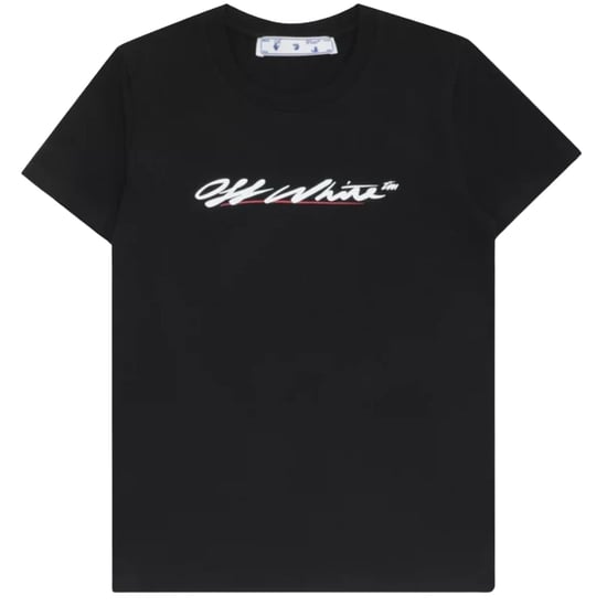 Off-White New Script Logo Casual Fit Black T-Shirt
