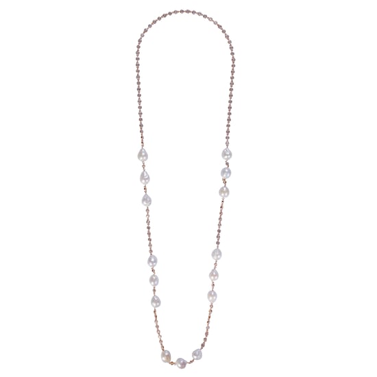 Orphelia Dames 925 Sterling Zilveren Ketting - Roze ZK-7462 - Image 1