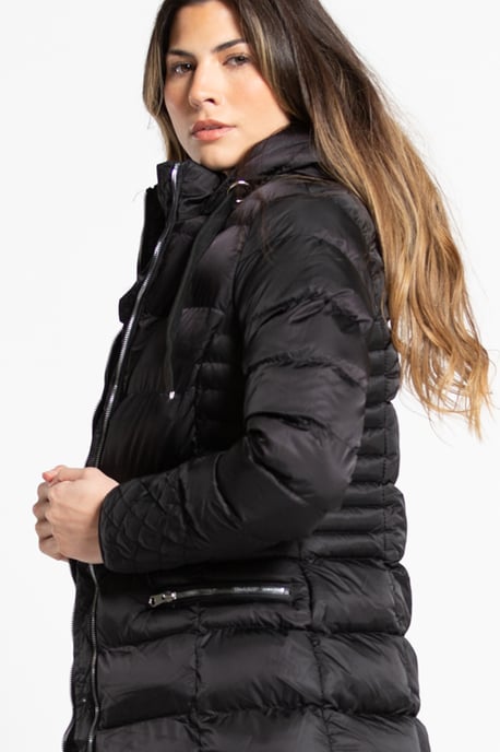 Longline Lightly Padded Hooded Jacket