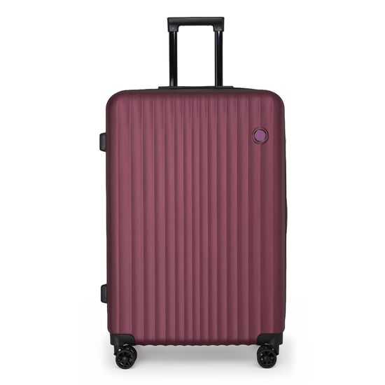 Hard Shell ABS Burgundy Suitcase Set 8 Wheel Travel Case Holiday Bags