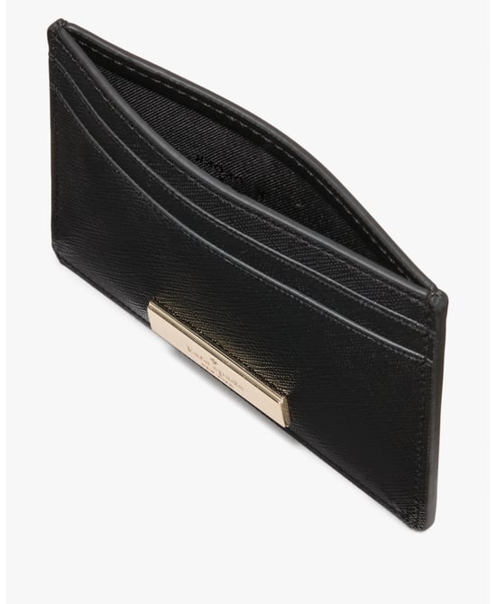 Kenzie Patent Saffiano Pvc Boxed Small Slim Card Holder