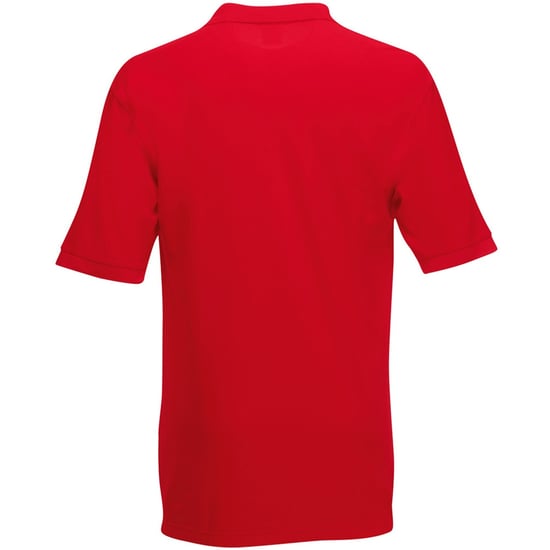 Fruit Of The Loom Heren 65/35 Heavyweight Piqué Poloshirt Korte Mouwen. (Rood) - Image 2