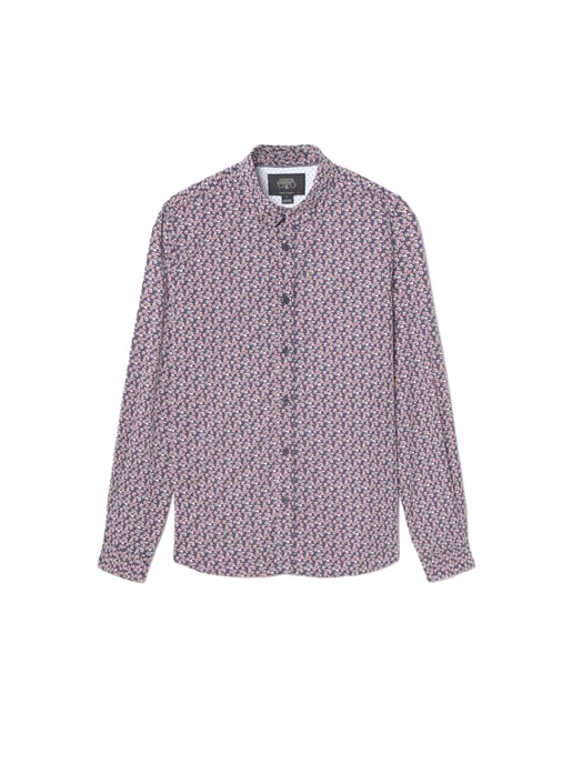 Le Temps Des Cerises Men's Shirt Floy mit rotem Blumenmuster - Image 1