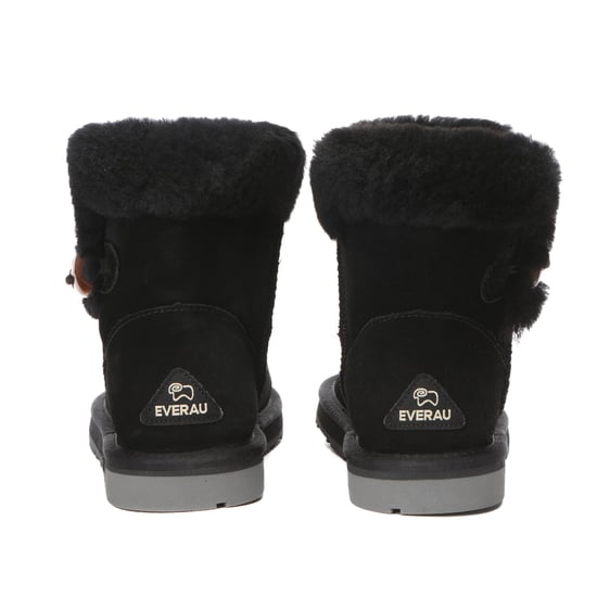 EVER AU Women Robin Horn Toggle button Mini Boots