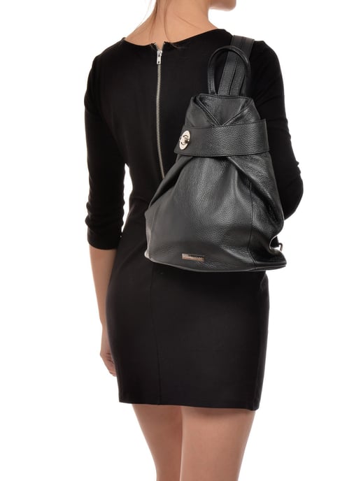 Anna Luchini SS22 AL 1083 Black Leather Bag - Image 5
