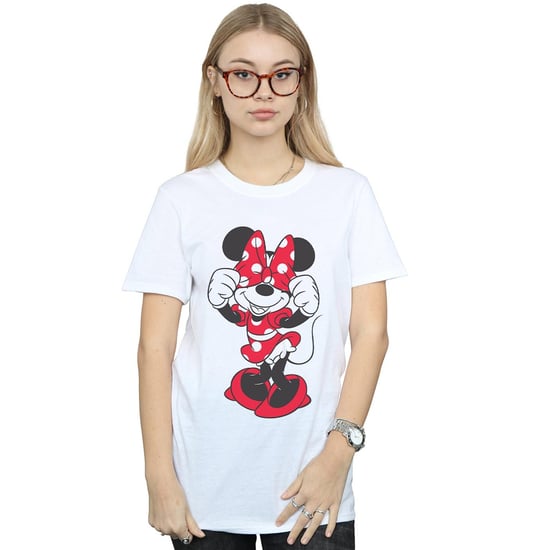 Disney Womens/Ladies Minnie Mouse Bow Eyes Cotton Boyfriend T-Shirt (White)