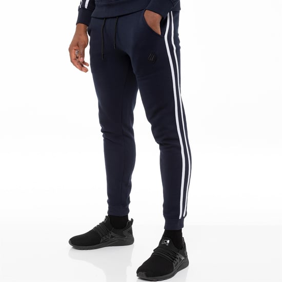 Mens Navy Tracksuit Joggers| Enzo Designer Menswear - Image 1