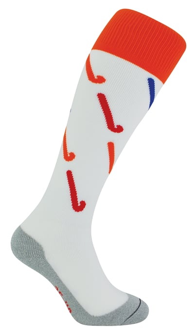 Hockey Socks with Cool Hockey Stick Designs | Hingly | Mens & Ladies | Ideal for Sports - White - Image 1