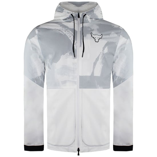 Under Armour Long Sleeve Zip Up White Mens Legacy Windbreaker Jacket 1362759 112 - Image 1