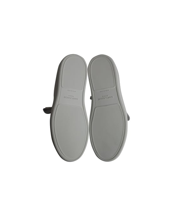 Saint Laurent Lips Classic Court Sneakers in White Leather - Image 6