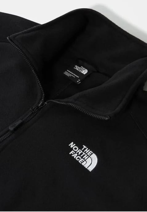 The North Face Womens 100 Glacier Cropped ¼ Zip Fleece in Black