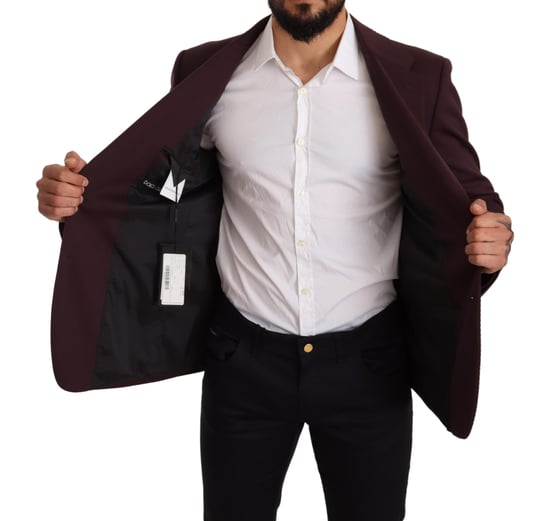 Dolce & Gabbana Herr Lila Bomull Slim Blazer Jacka - Image 6