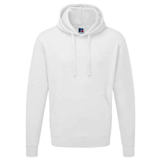 Russell Mens Authentic Hooded Sweatshirt / Hoodie (Vit) - Image 1
