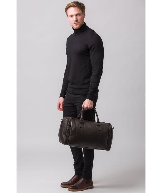 Ocean' Brown Leather Holdall