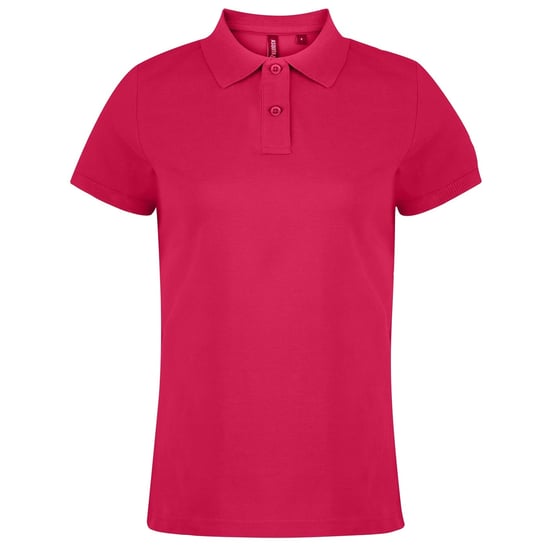 Asquith & Fox Womens/Ladies Plain Short Sleeve Polo Shirt (Hot Pink)