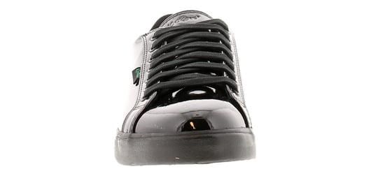 Kickers Womens Shoes Work School Tovni Lacer Leather Lace Up black patent - Image 3