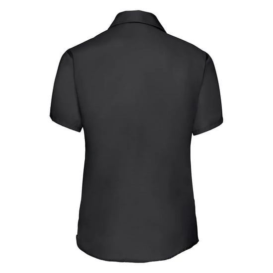 Russell Collection Womens/Ladies Ultimate Non-Iron Short-Sleeved Shirt (Black) - Image 2