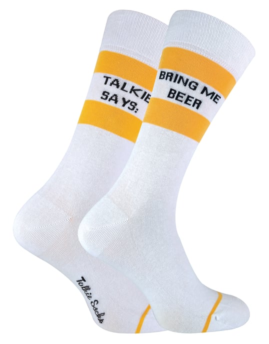 TALKIE SOCKS - Unisex bomullsstrumpor med öl och vodka - Image 1