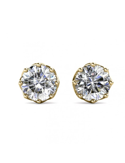 Lily Earrings - Gold and Crystal - Image 3