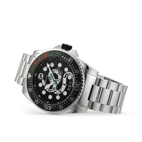 Gucci YA136218 Black Snake Dial Men's Watch