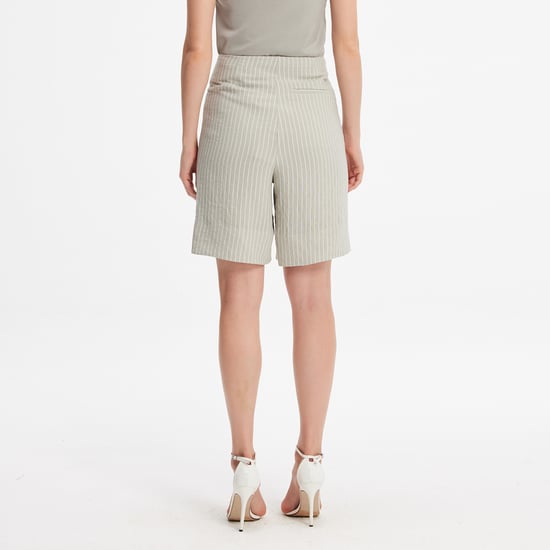 Gestreepte rechte shorts - Image 4