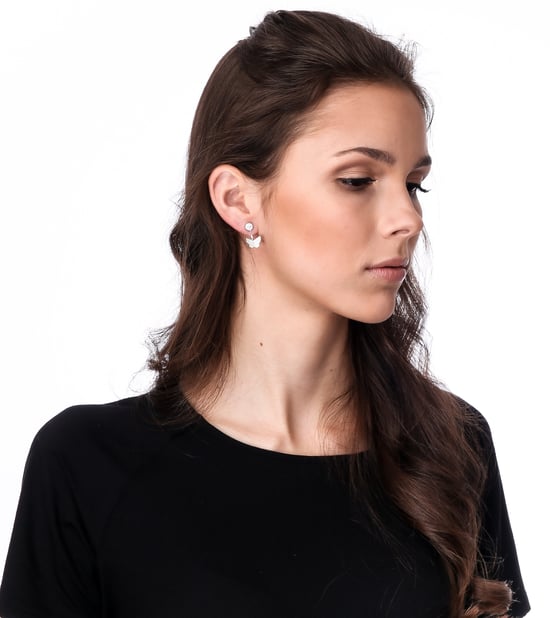 Orphelia 'Viva' Women's 925 Sterling Silver Stud Earrings - Silver ZO-7221