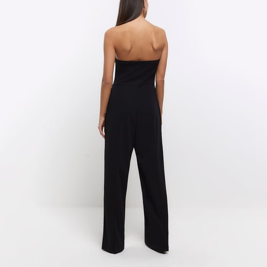 River Island Womens Jumpsuit Black Corset Bandeau