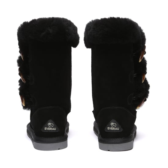 EVER AU Australia Women Ashy Horn Toggle Buttons Tall Boots - Image 5