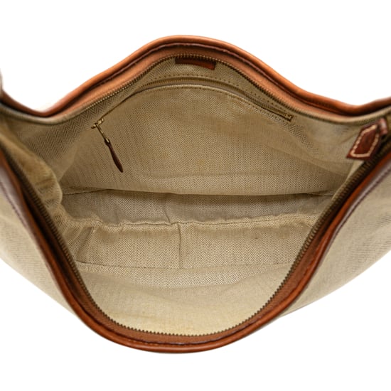 Vintage Hermès Toile Natural Barenia Gao Bag Brown - Image 5