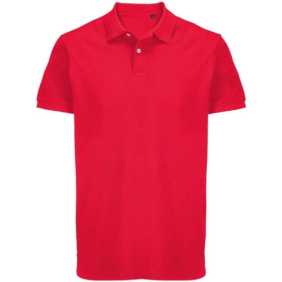 SOLS Unisex Adult Pacific Pique Twin Needle Stitch Polo Shirt (Folk Red) - Image 1