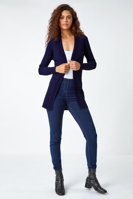 Ribbed Edge To Edge Cardigan