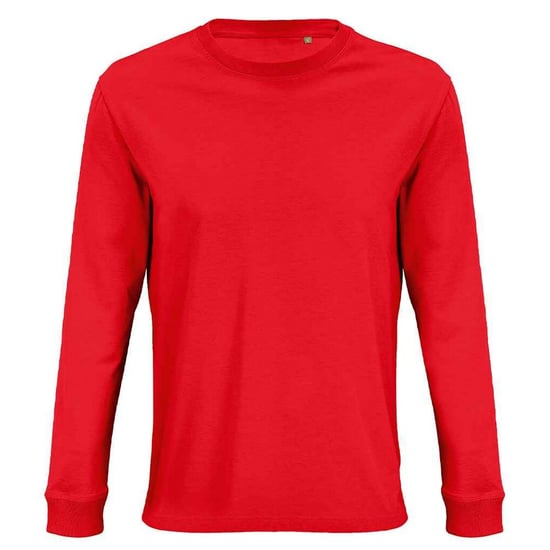 SOLS Unisex Adult Pioneer Organic Cotton T-shirt met lange mouwen (Helder rood) - Image 1