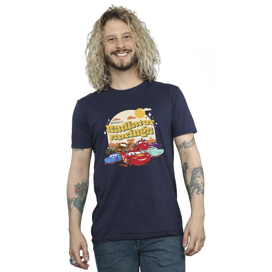 Disney Mens Cars Radiator Springs Group T-Shirt (Navy Blue)
