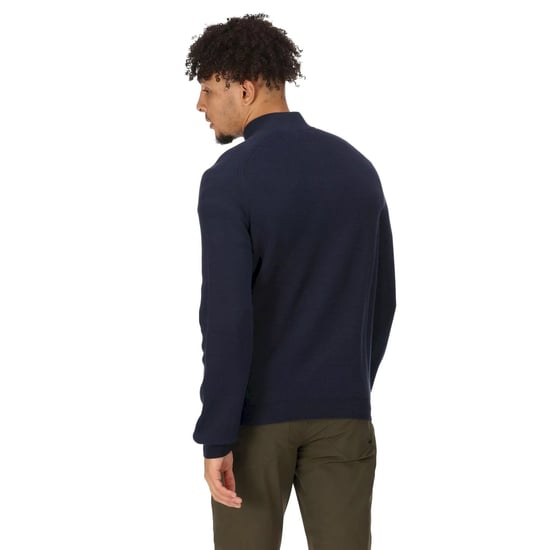 Regatta Mens Kylo Knitted Full Zip Fleece Jacket (Navy)