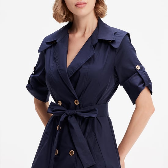 Klänning med trenchcoat i bomull - Image 2